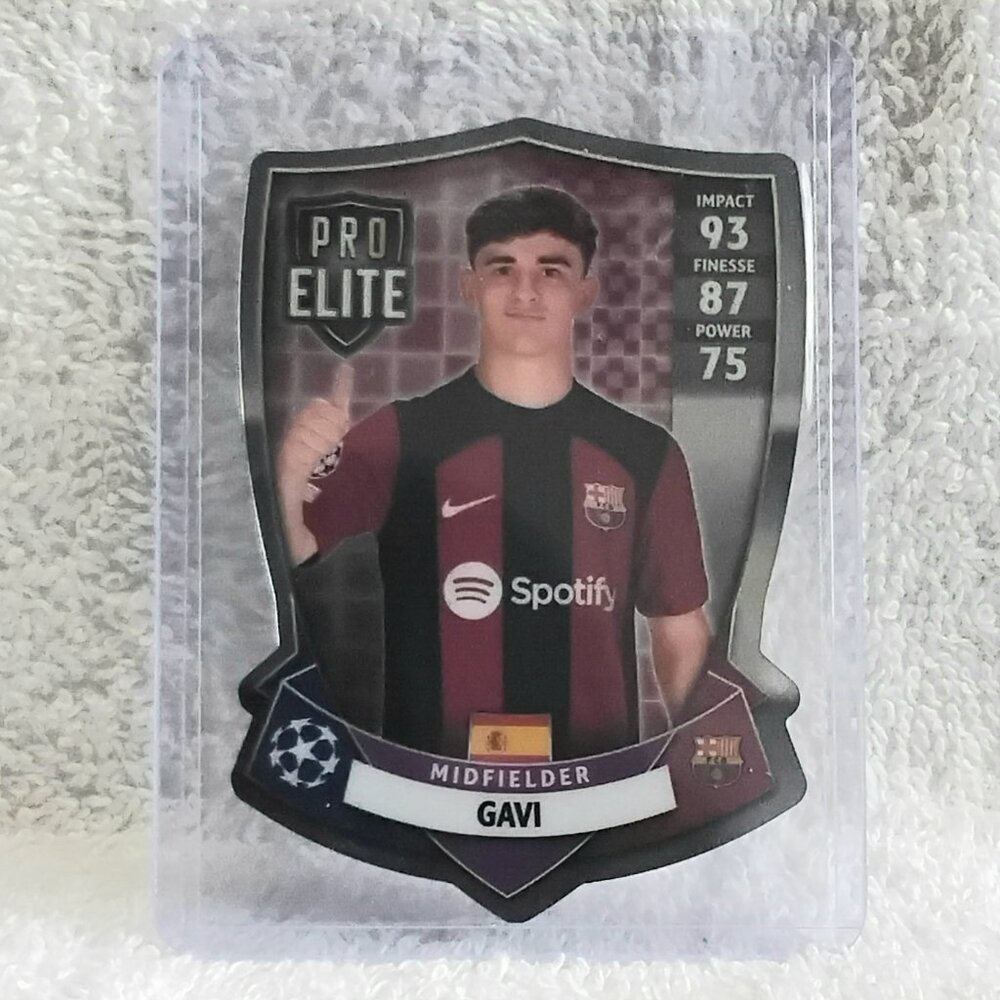 3/$25 Mint 2023/24 Topps Match Attax GAVI Pro Elite Shield Euro Card SH-6!!